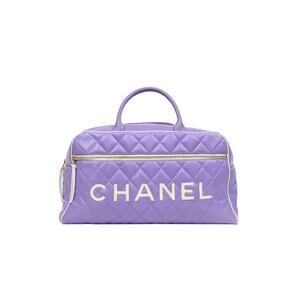 CHANEL Purple Bowling Bag A-A35652